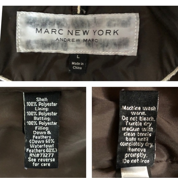 Marc New York brown down jacket - Picture 7 of 7
